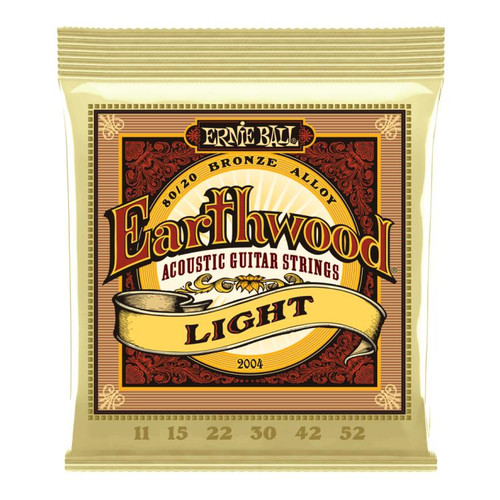 Vist Large View of Product Image Which is New Ernie Ball Light Earthwood 80/20 Bronze Acoustic Guitar Strings 11-52 Gauge