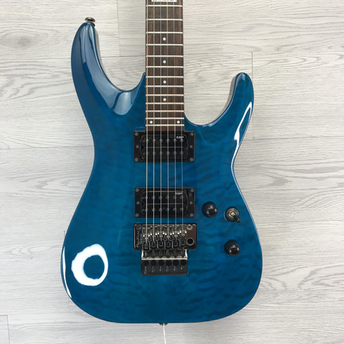 Vist Large View of Product Image Which is Used LTD MH-200QM Electric Guitar Blue 6-String