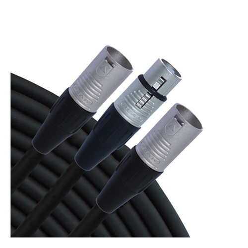 Vist Large View of Product Image Which is New - RAPCO HORIZON YF-M-1 1FT XLR FEMALE - MALE Y CABLE