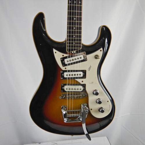 Used Vox BULLDOG 1966 W/TREMOLO Vintage Double Cutaway Electric Guitar Sunburst 6-String 40123-S000123253