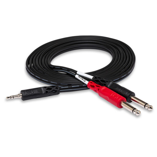 Vist Large View of Product Image Which is New Hosa 10' 3.5mm TRS-Dual 1/4"TS