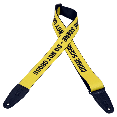 Vist Large View of Product Image Which is New Levy's MPS2-006 Crime Scene Guitar Strap