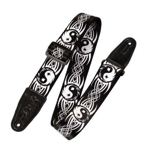Vist Large View of Product Image Which is New Levy's MP-15 Eastern Harmony Series Yin-Yang Guitar Strap