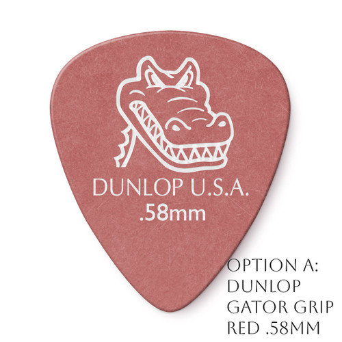 Vist Large View of Product Image Which is Option A: Dunlop Gator Grip Red .58mm