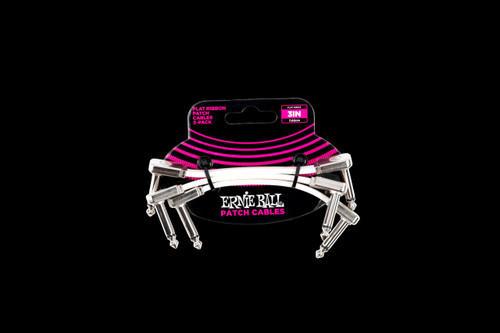Vist Large View of Product Image Which is New ErnieBall 3IN flat cable 3pack Patch cables