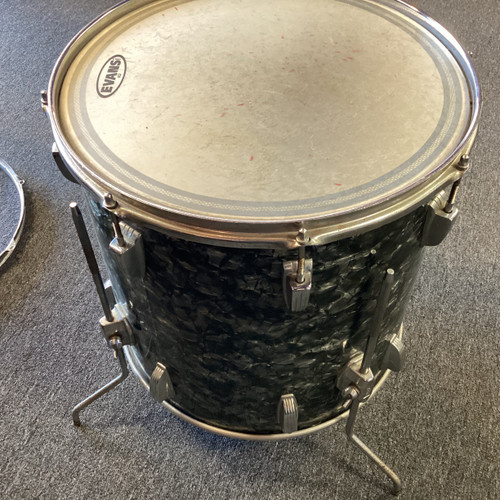 Used Ludwig 16X16 Vintage Floor Tom Black 16" 40111-S000181447