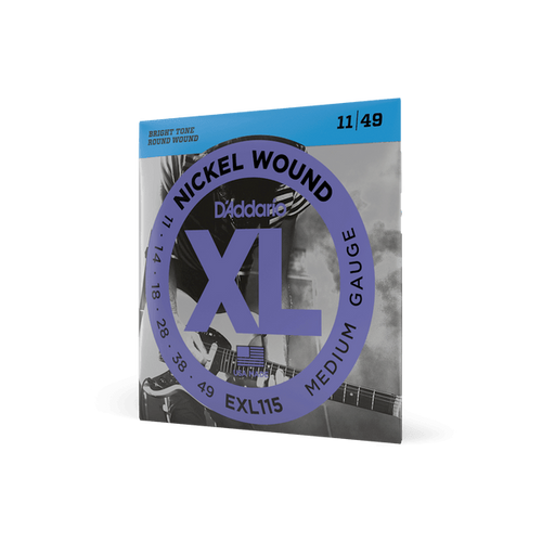 Vist Large View of Product Image Which is New D'Addario EXL115 11-49 Medium Electric Guitar Strings