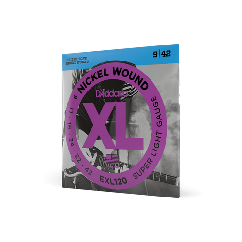 Vist Large View of Product Image Which is New D'Addario EXL120 09-42 Super Light Electric Guitar Strings