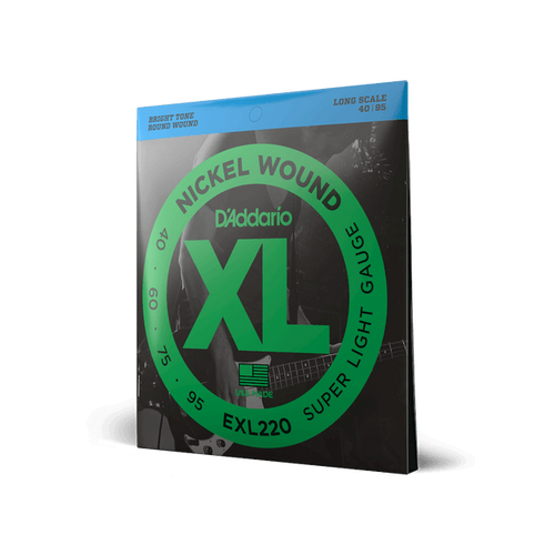 Vist Large View of Product Image Which is New D'Addario EXL220 40-95 Super Light Long Scale Bass Strings
