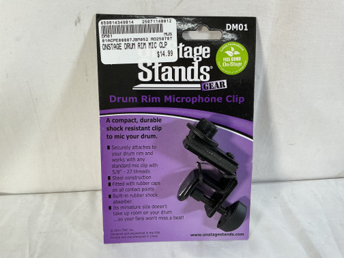 Vist Large View of Product Image Which is New ONSTAGE DRUM RIM MIC CLP
