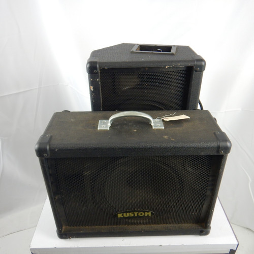 Used Kustom KSE10MLI MONITOR WEDGE PAIR Speaker Cabinet 40123-S000123959