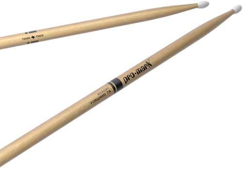 Vist Large View of Product Image Which is New Promark Classic Forward 7A Hickory Drumsticks, Oval Nylon Tip