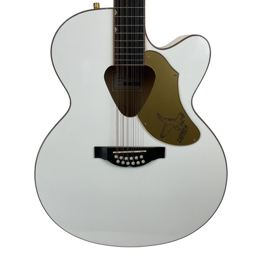 Vist Large View of Product Image Which is Used Gretsch G5022CWFE-12 WHITE FALCON Solid Top Acoustic Guitar White