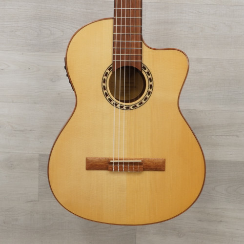 Used Lucero LFN200SCE Solid Top Acoustic Guitar Natural 40015-S000318307