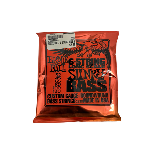 Vist Large View of Product Image Which is New ERNIE BALL 6 STRING SLINKY BASS (32-130)