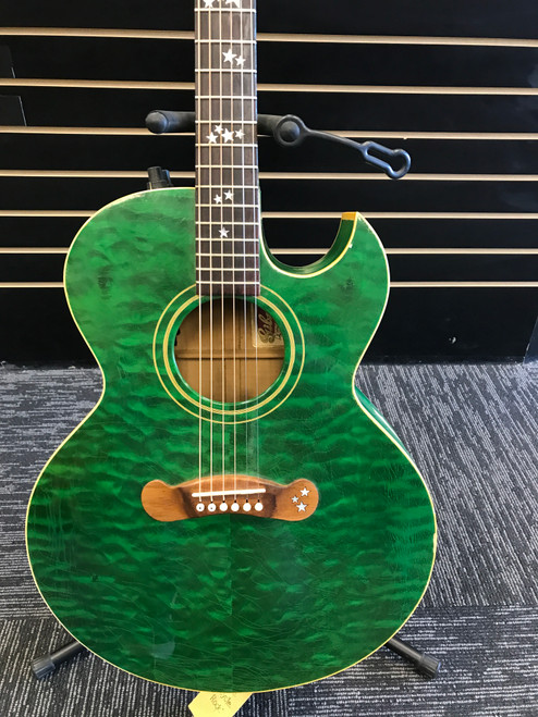 Vist Large View of Product Image Which is Used Gibson 1994 STARBURST Vintage Solid Top Acoustic Guitar Green