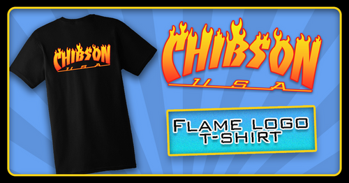 New CHIBSON T SHIRT FLAMES LRG 40123-CHIBSON-T-FLAMES-