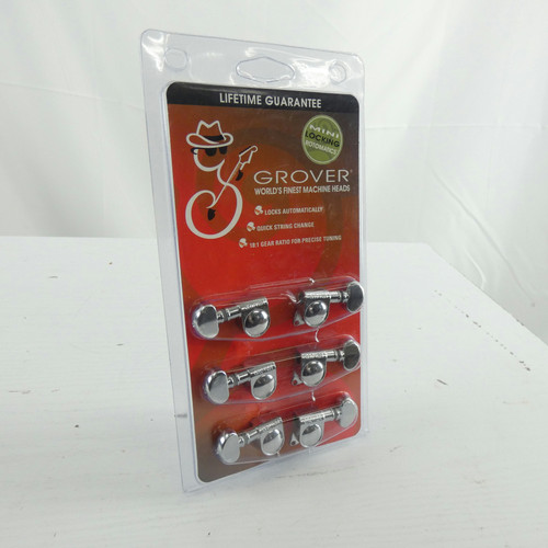 Vist Large View of Product Image Which is Grover MINI LOCKING TUNERS 3X3 CHROME 406C
