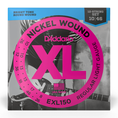 New - D'ADDARIO EXL150 ELECTRIC GUITAR - 12 STRING SET 40087-DAD-EXL150