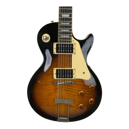 Vist Large View of Product Image Which is Vintage 1998 Epiphone Les Paul Classic 12-String MIK Electric Guitar Sunburst 41117-S000046977