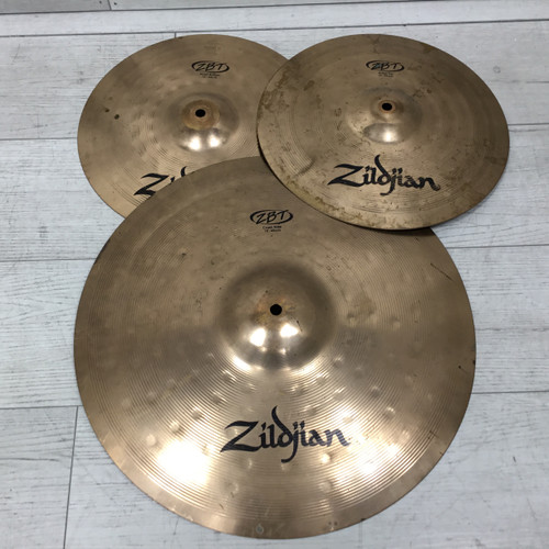 Used Zildjian ZBT 3 Piece Hats Crash Ride Cymbal Pack 40051-S000112753