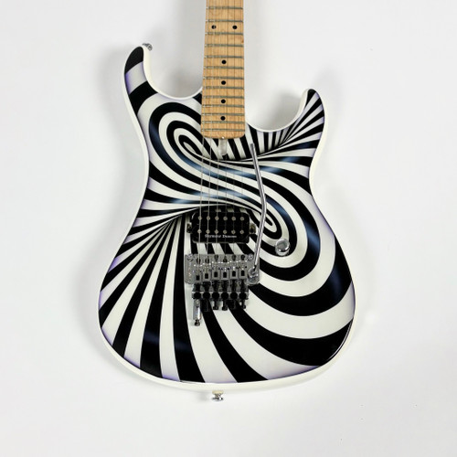 Used Kramer 84 ILLUSIONIST Electric Guitar Black/White Swirl 6-String 41103-S000054212