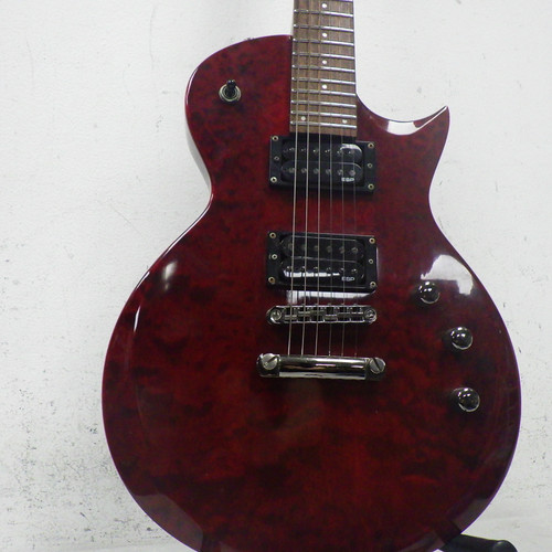 Used LTD EC-100QM LP Type Electric Guitar Red 6-String 40042-S000250219