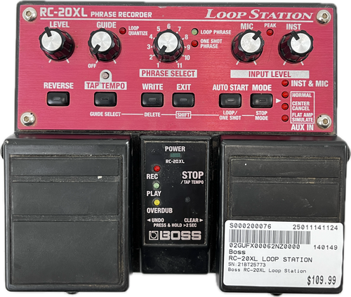 Used Boss RC-20XL LOOP STATION Looper Pedal 41124-S000200076
