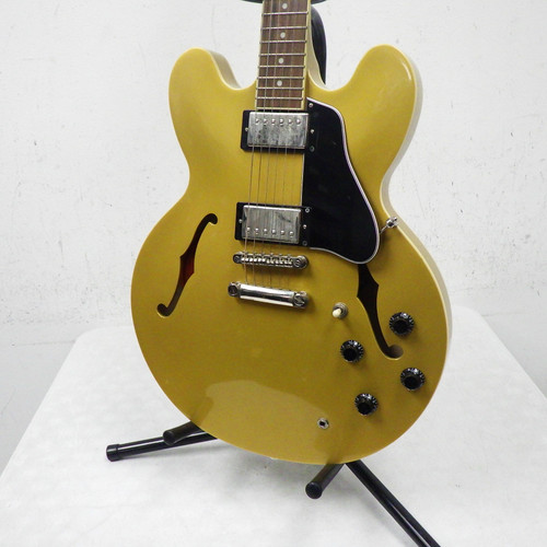 Used Epiphone ES 335 IG Semi Hollow Electric Guitar Gold 40042-S000250589