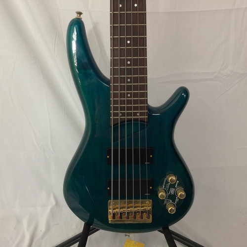 Used Ibanez SR506 Bass Guitar Green 6-String 41128-S000102071