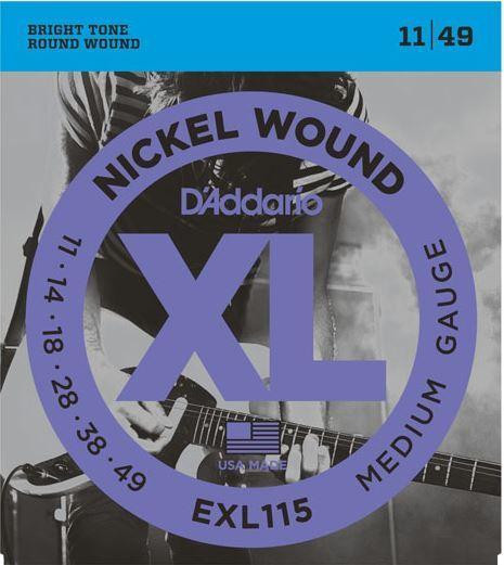 Vist Large View of Product Image Which is New D'Addario EXL115 XL Medium Nickel Electric Guitar Strings 11-49