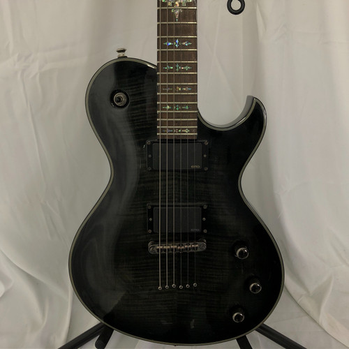 Used Schecter DIAMOND SINGLE CUT LP Type Electric Guitar Silver Burst 6-String 41128-S000102207
