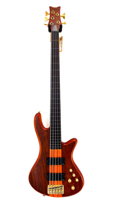 Used Schecter STILETTO STUDIO-5 FL Bass Guitar Natural 5-String 41124-S000200423