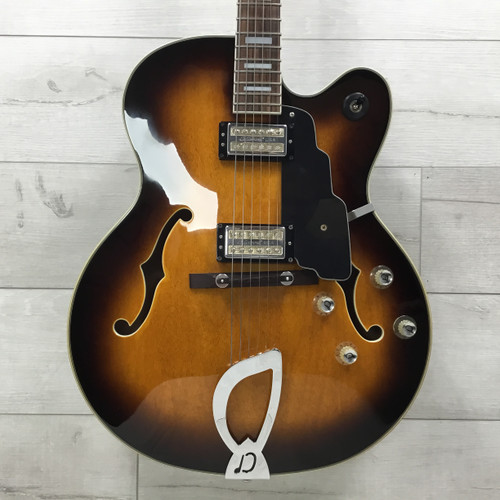 Used De Armond X-155 Hollowbody Sunburst Electric Guitar 40051-S000113144