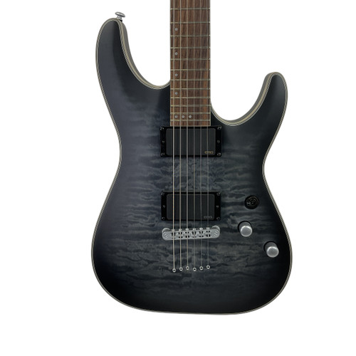 Used Schecter DIAMOND SERIES C-1 PLATINUM S Type Electric Guitar Silver Burst 6-String 41120-S000031655