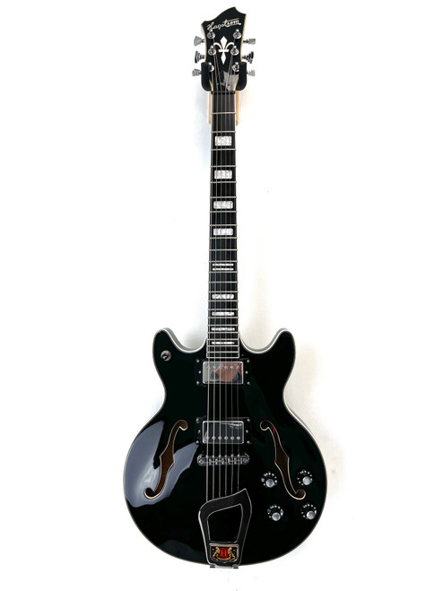 Used Hagstrom ALVAR COMPACT ELECTRIC Double Cut Electric Guitar Black 6-String 41124-S000200467
