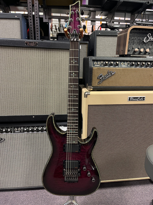 Used Schecter HELLRAISER DIAMOND SERIES SPEC. ED. Electric Guitar Purple 6-String 40085-S000104296
