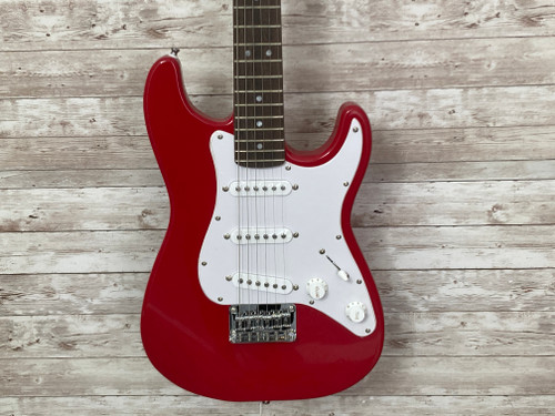Used Squier MINI STRAT S Type Electric Guitar Red 6-String 41112-S000095289