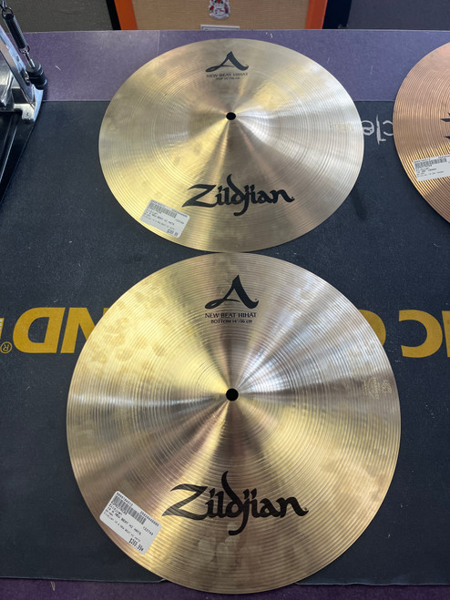 Used Zildjian 14 A NEW BEAT HI HATS Hi Hat Cymbals 14" 40085-S000104312