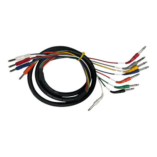 Used Hosa 8 Channel 1/4in TRS To Dual 1/4in TS Snake 41117-S000047826