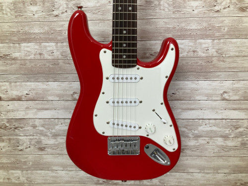 Vist Large View of Product Image Which is Used Squier MINI STRAT S Type Electric Guitar Red 6-String 41112-S000095366