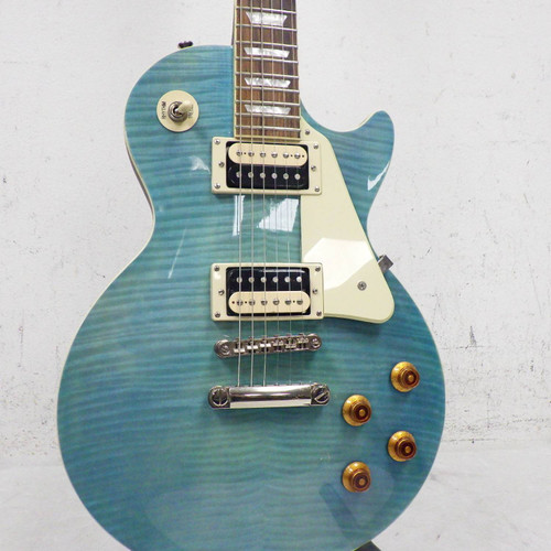 Used Epiphone Les Paul Traditional Pro III Plus NECK REPAIR Electric Guitar Blue 40042-S000252060