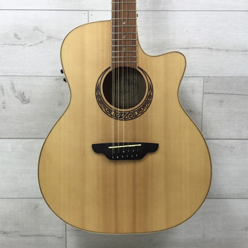 Used Luna MUS GAC 12 String Acoustic Electric Laminate Top Guitar Natural 40051-S000113332