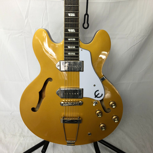 Vist Large View of Product Image Which is Used Epiphone CASINO Semi-Hollow Electric Guitar Goldtop 6-String 41128-S000102889