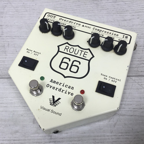 Used Visual Sound Route 66 V1 Overdrive and Compressor Pedal 40051-S000113405