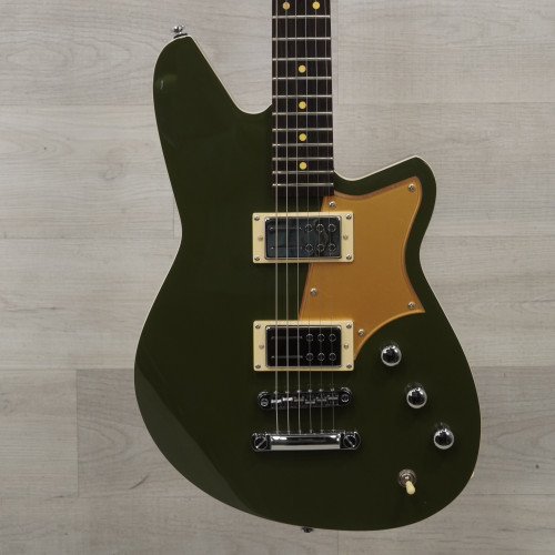 Vist Large View of Product Image Which is Used Reverend Descent RA Offset Double Cutaway Electric Guitar Green Baritone 40015-S000322152