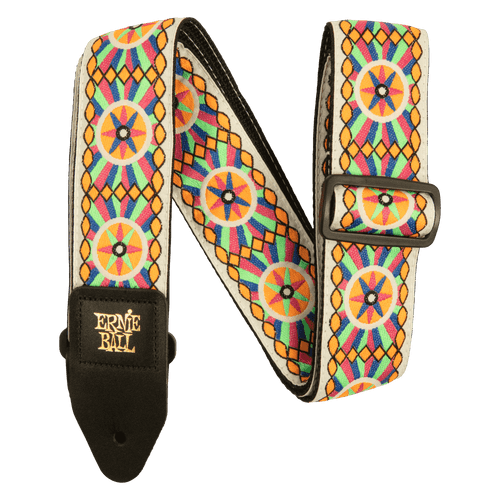 Vist Large View of Product Image Which is New Ernie Ball Classic Jacquard Guitar Strap/Bass Strap - Candy Sun