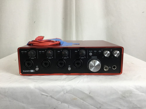 Used Focusrite SCARLETT 18I8 2ND GEN Computer Interface 4 A/D Recording Inputs 40012-S000297541