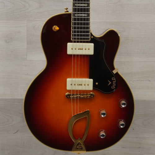 Vist Large View of Product Image Which is Used Guild M-75 Semi-Hollow Electric Guitar Sunburst 40015-S000322455
