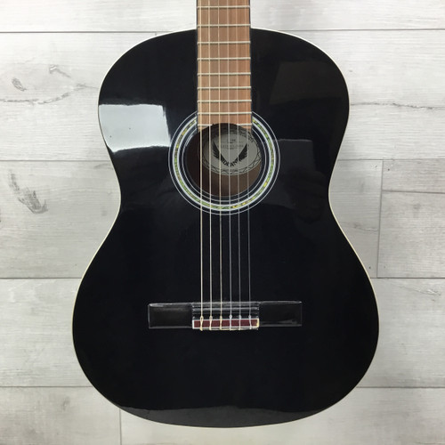 Vist Large View of Product Image Which is Used Dean Espana Classical Model C CBK Laminate Top Acoustic Guitar Black